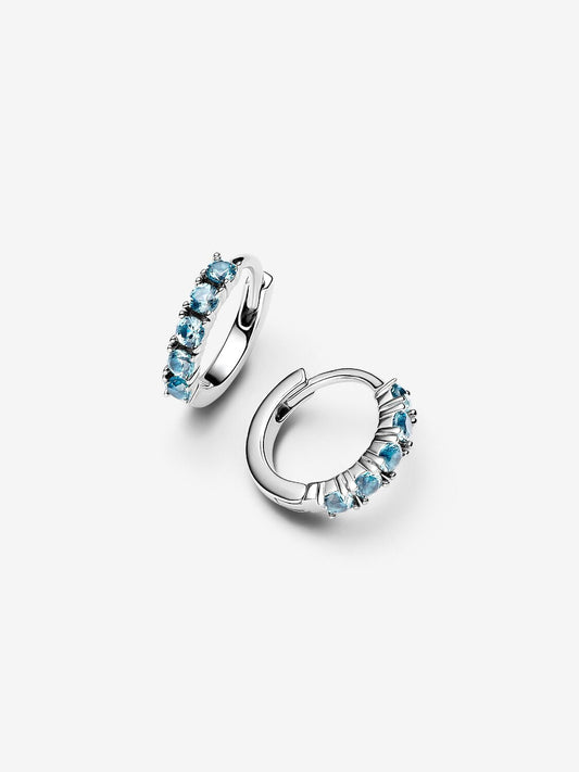 Light Blue Huggie Earrings Sterling silver 293849C01
