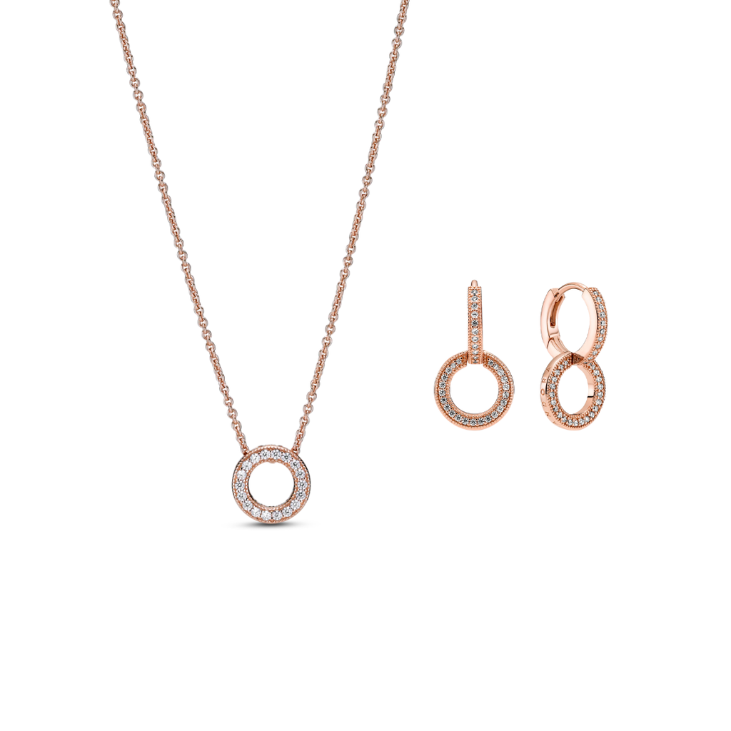 Pavé Circle Collier Set