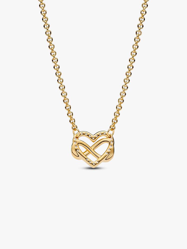 Sparkling Infinity Heart Collier Necklace