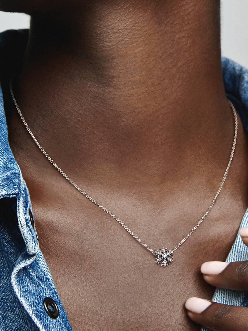 Sparkling Snowflake Pendant Necklace Pandora Nigeria