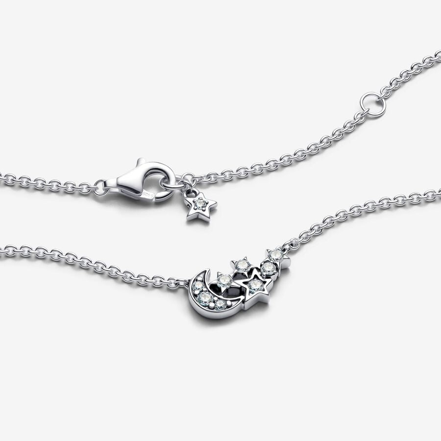 Sparkling Moon & Star Collier Necklace