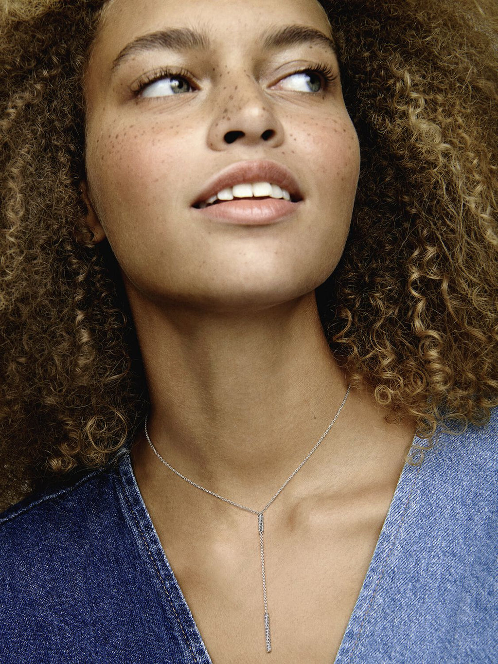 Pandora Timeless Pavé Prism Drop Necklace