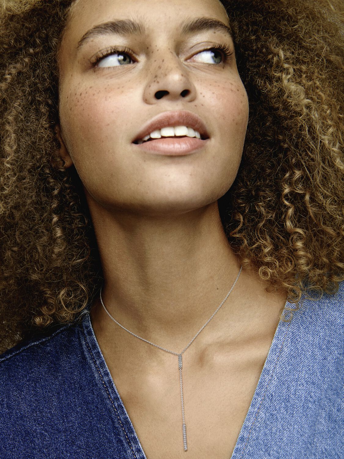 Pandora Timeless Pavé Prism Drop Necklace