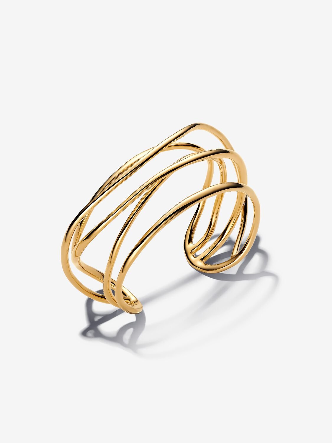 Organically Shaped Wired Open Bangle