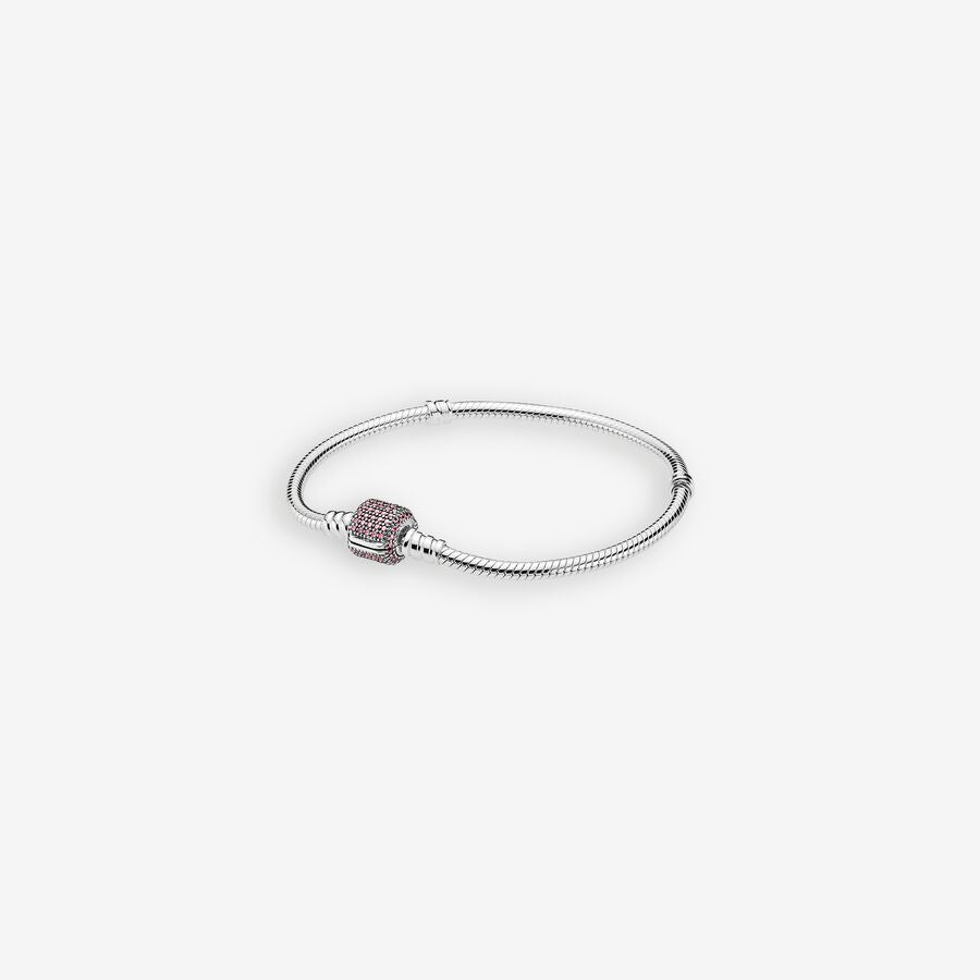 Pandora Moments Sparkling Pavé Clasp Snake Chain Bracelet