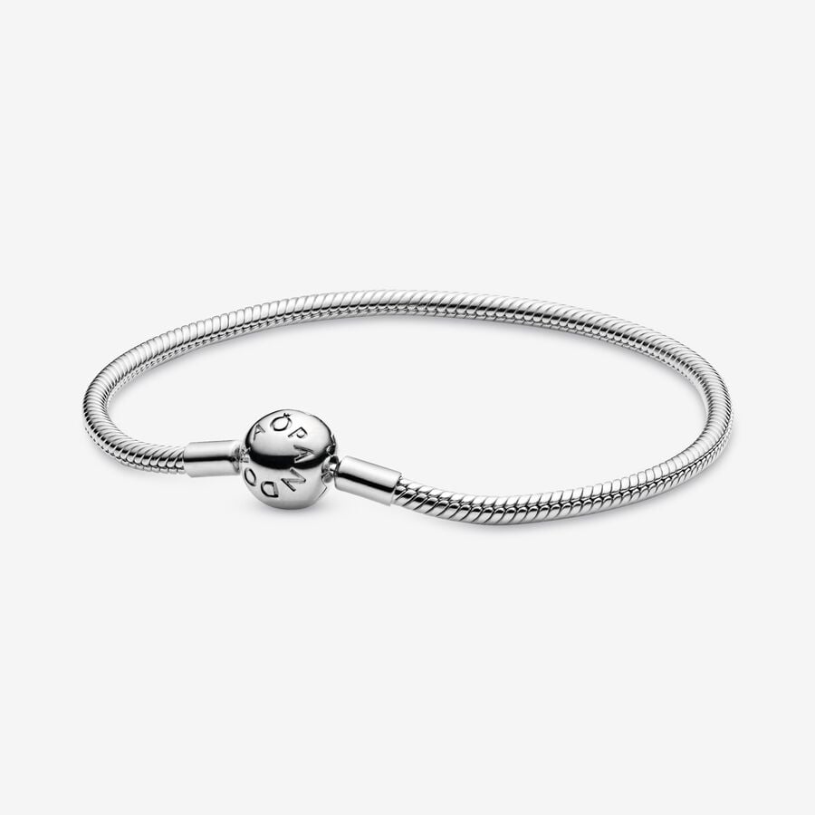 Pandora Moments Snake Chain Bracelet Round Clasp