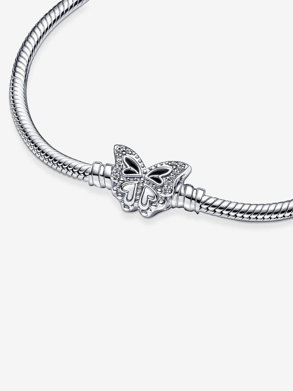 Pandora Moments Butterfly Clasp Snake Chain Bracelet