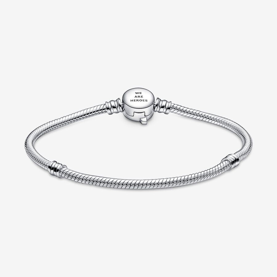 Pandora Moments Marvel The Avengers Logo Clasp Snake Chain Bracelet
