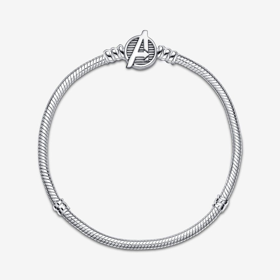 Pandora Moments Marvel The Avengers Logo Clasp Snake Chain Bracelet