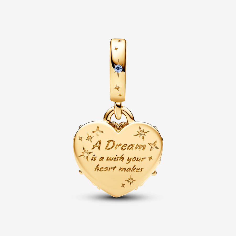 Disney Cinderella's Carriage & Heart Double Dangle Charm