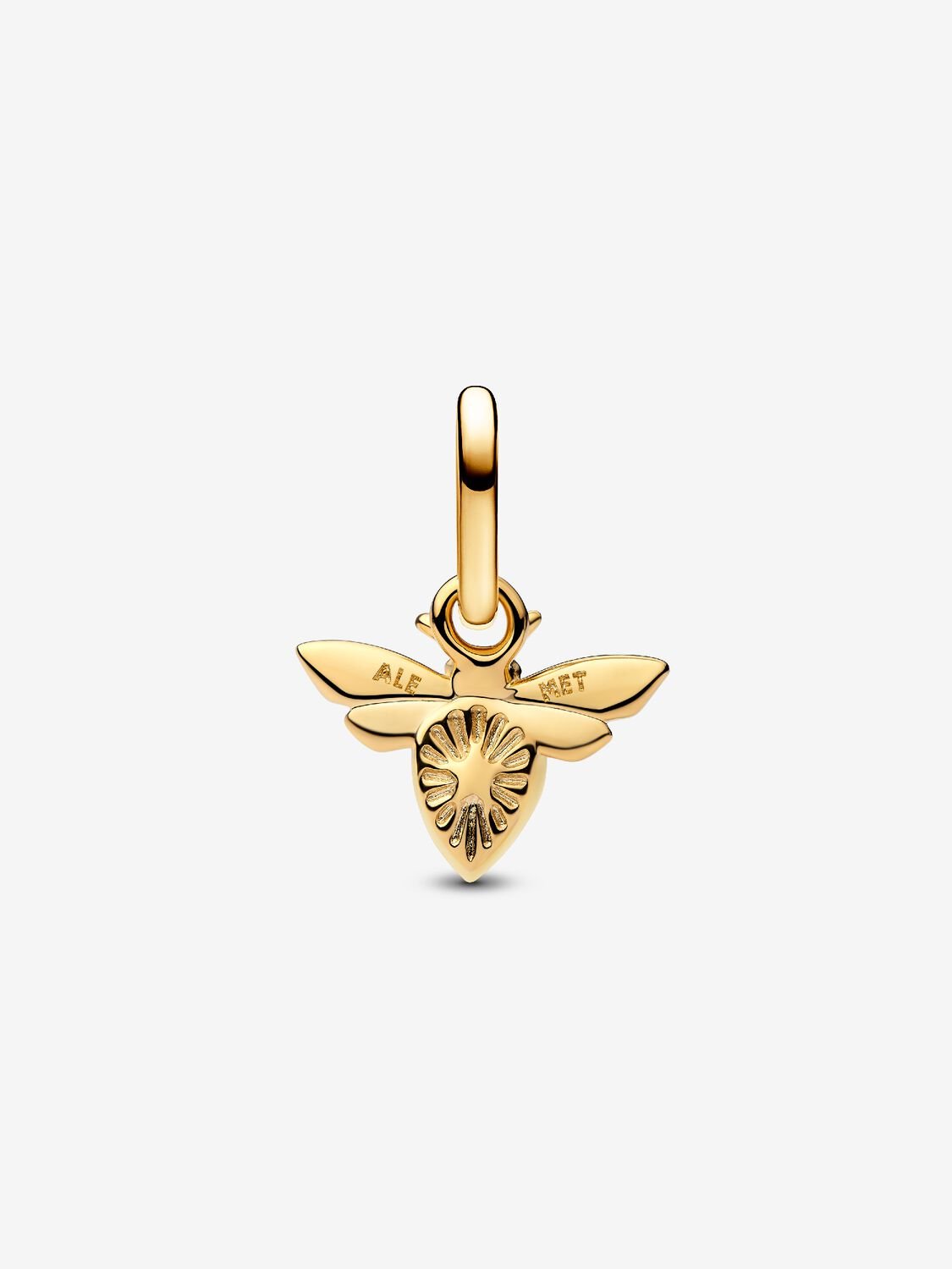 White Bee Mini Dangle Charm 14k gold plating 763826C01