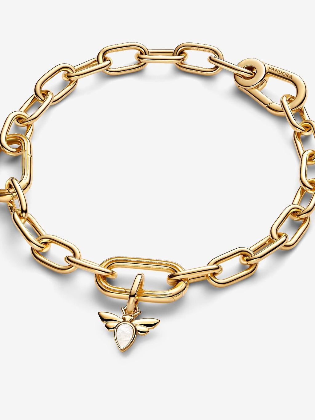 White Bee Mini Dangle Charm 14k gold plating 763826C01