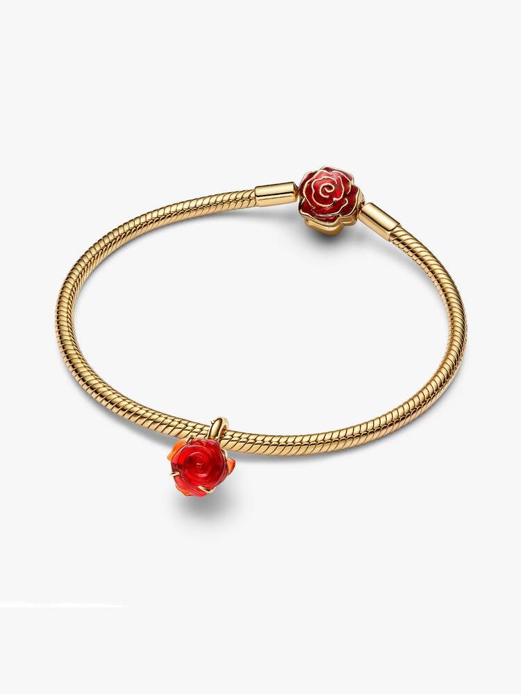 Disney Beauty and the Beast Enchanted Rose Dangle Charm