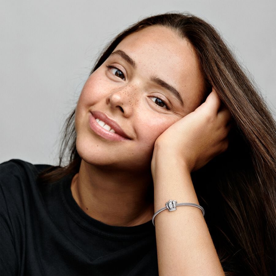 Regal Crown Charm - Pandora West Africa Charms This crown charm will make you feel like royalty! The design has been intricately crafted from sterling silver and will leave you feeling completely fabulous. The charm would be the perfect gift for a little princess! (790930)  
