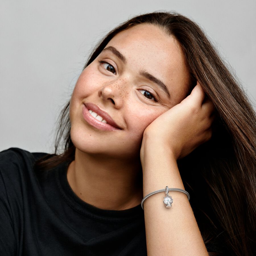 Snowflake Snow Globe Dangle Charm