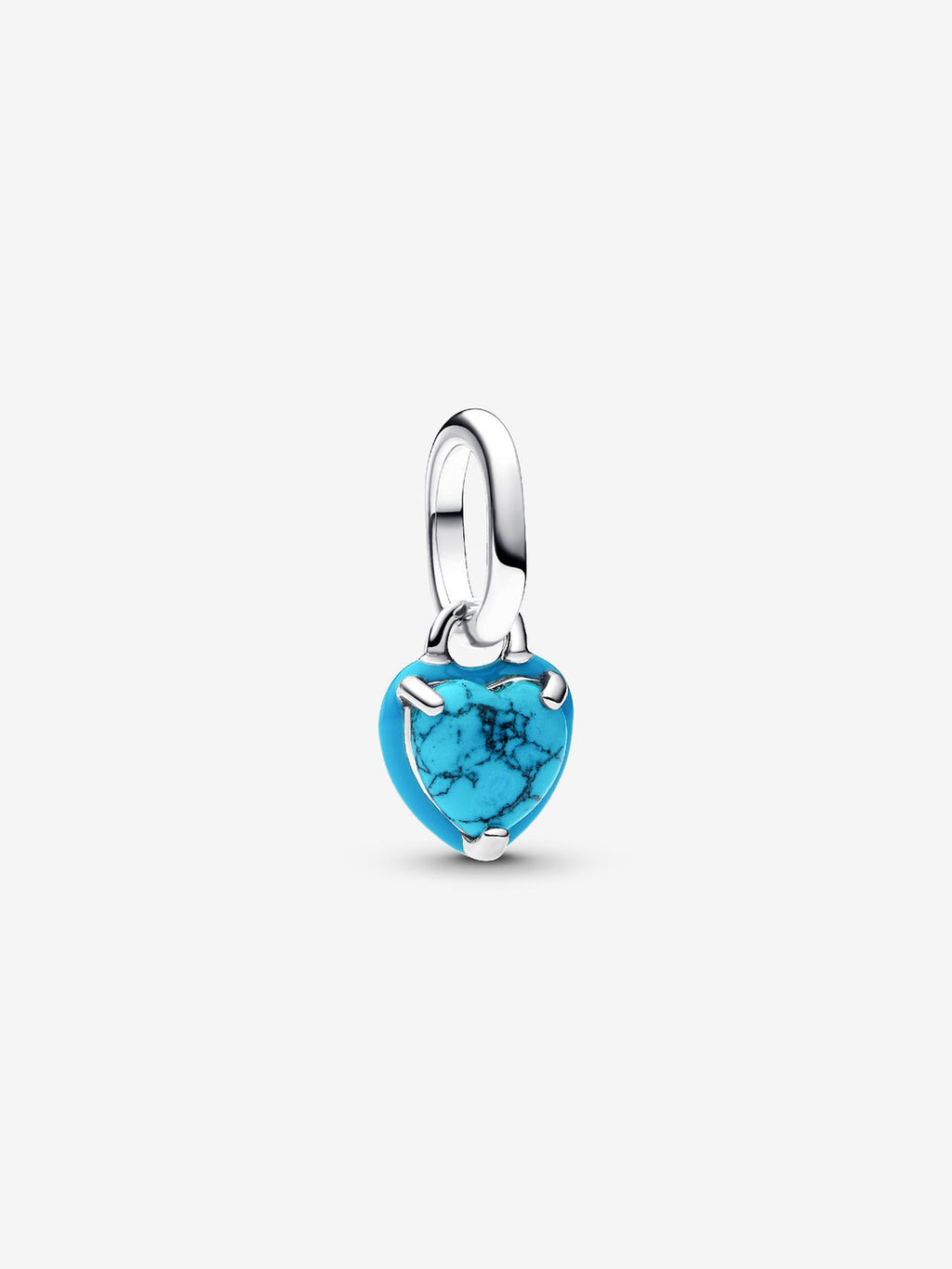 Turquoise-coloured Heart Mini Dangle Charm
