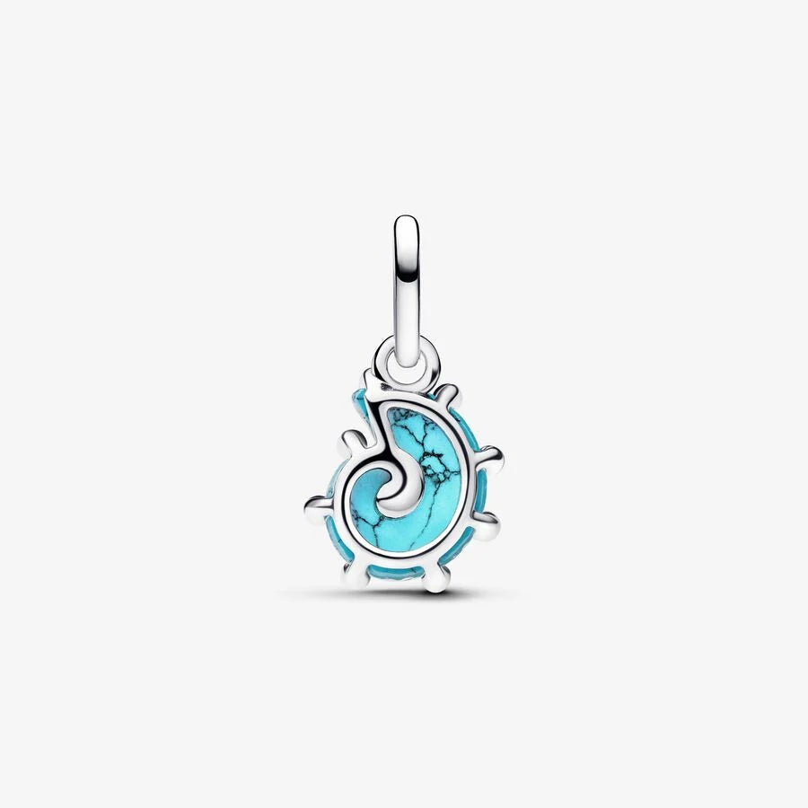 Blue Murano Glass Sea Snail Dangle Charm