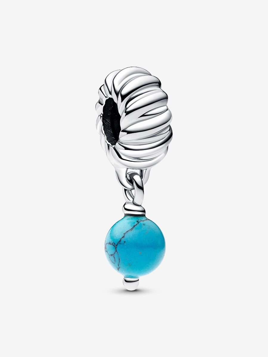 Turquoise-coloured Dangle Charm Sterling silver 793901C01 /2025 D