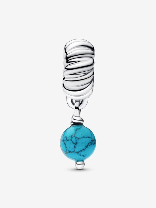 Turquoise-coloured Dangle Charm Sterling silver 793901C01 /2025 D