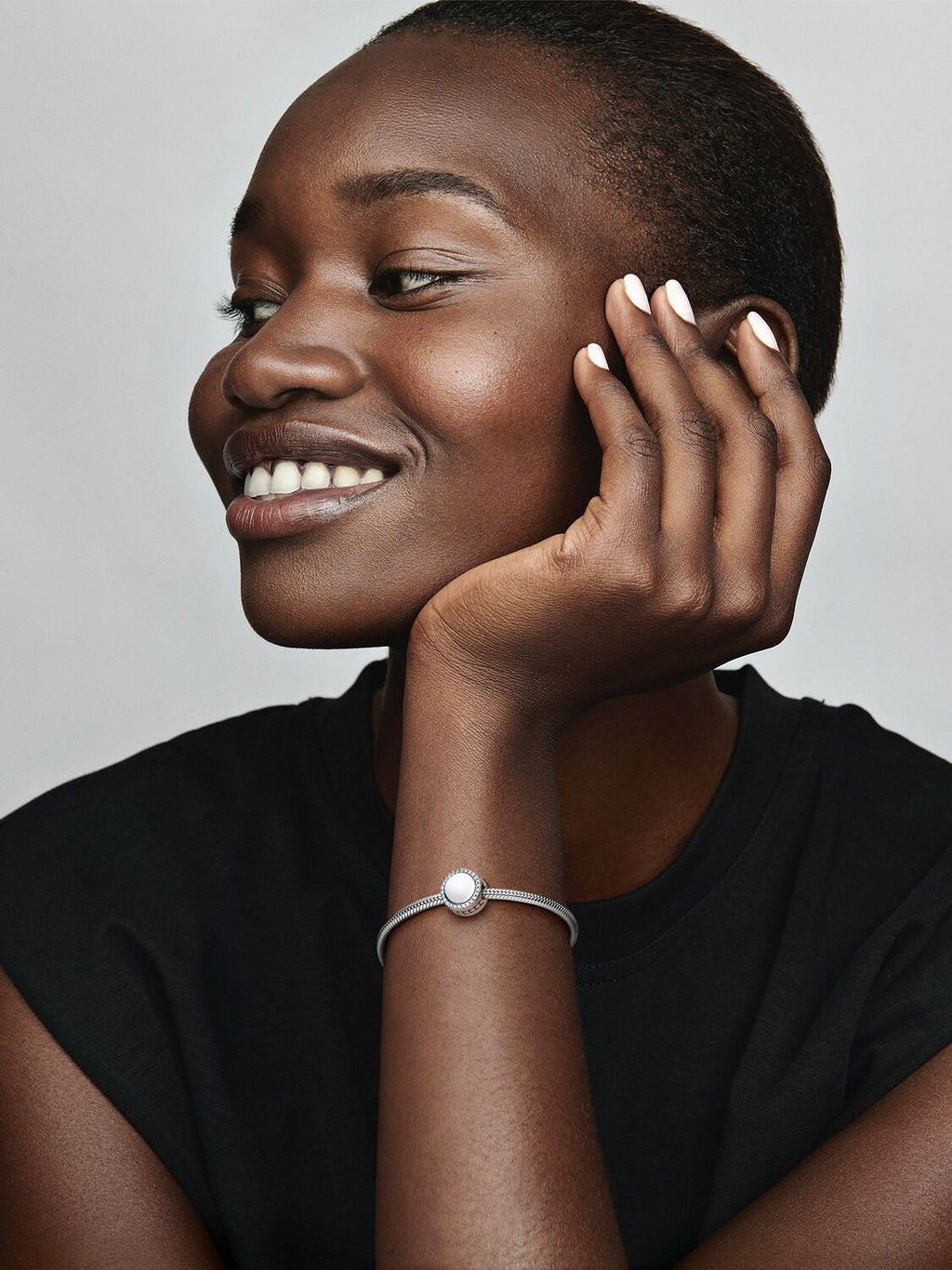 Engravable Sparkling Button Charm