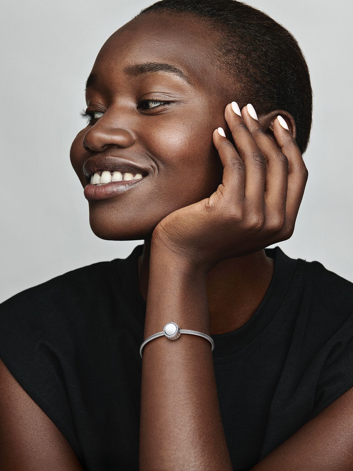 Engravable Sparkling Button Charm