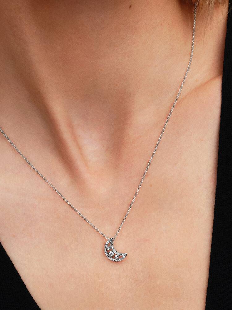 Crescent Moon Pendant Necklace - Pandora West Africa NECKLACES   