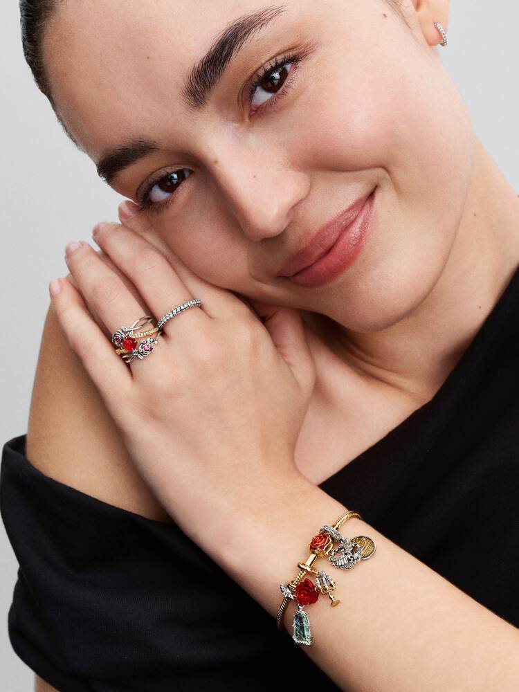 Disney Beauty and the Beast Enchanted Rose Dangle Charm - Pandora West Africa Charms   