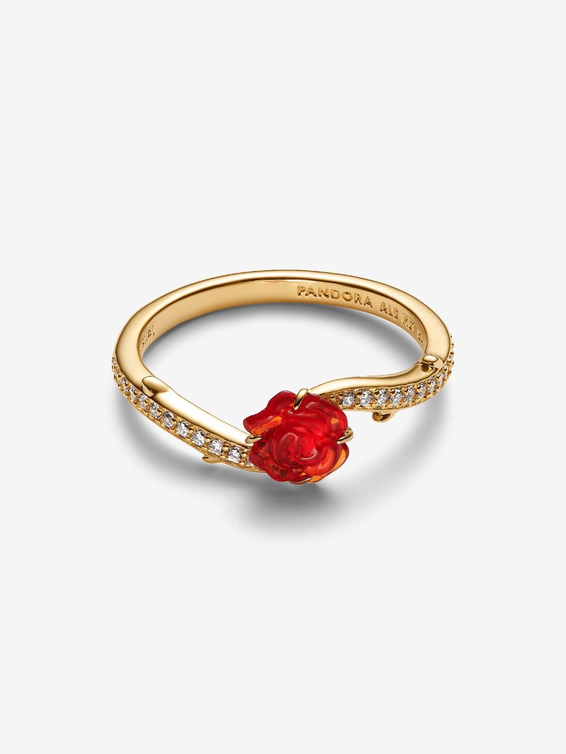 Disney Beauty and the Beast Enchanted Rose Ring - Pandora West Africa Rings   