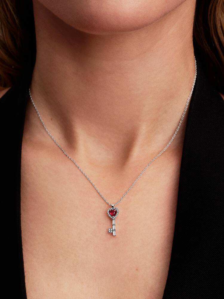 Elevated Heart Key Collier Necklace - Pandora West Africa NECKLACES   