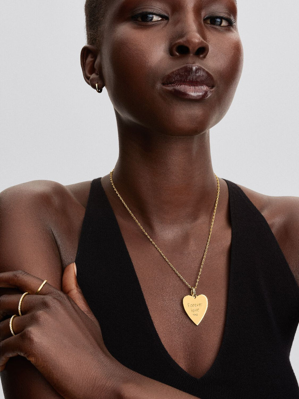 Engravable Heart Oversized Tag Pendant - Pandora West Africa Necklaces   