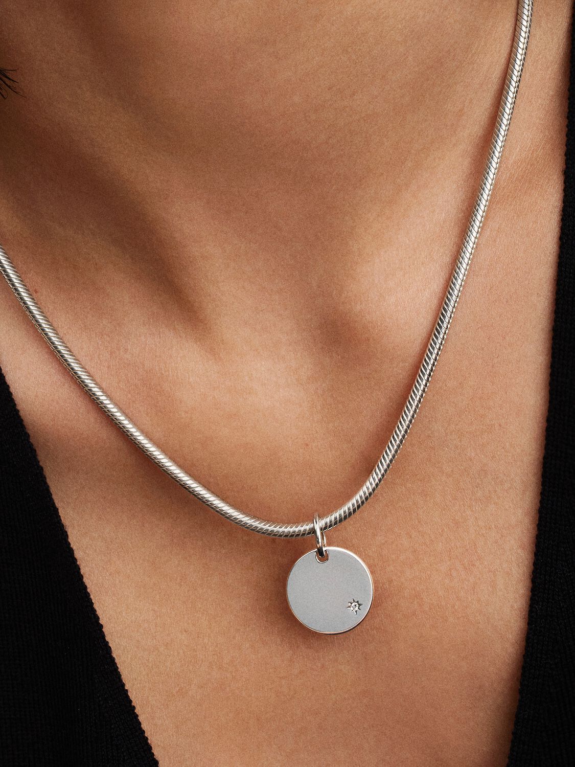 Engravable Round Tag Pendant - Pandora West Africa Necklaces   