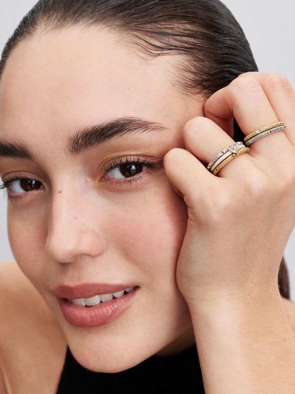 White Chakra Heart Ring