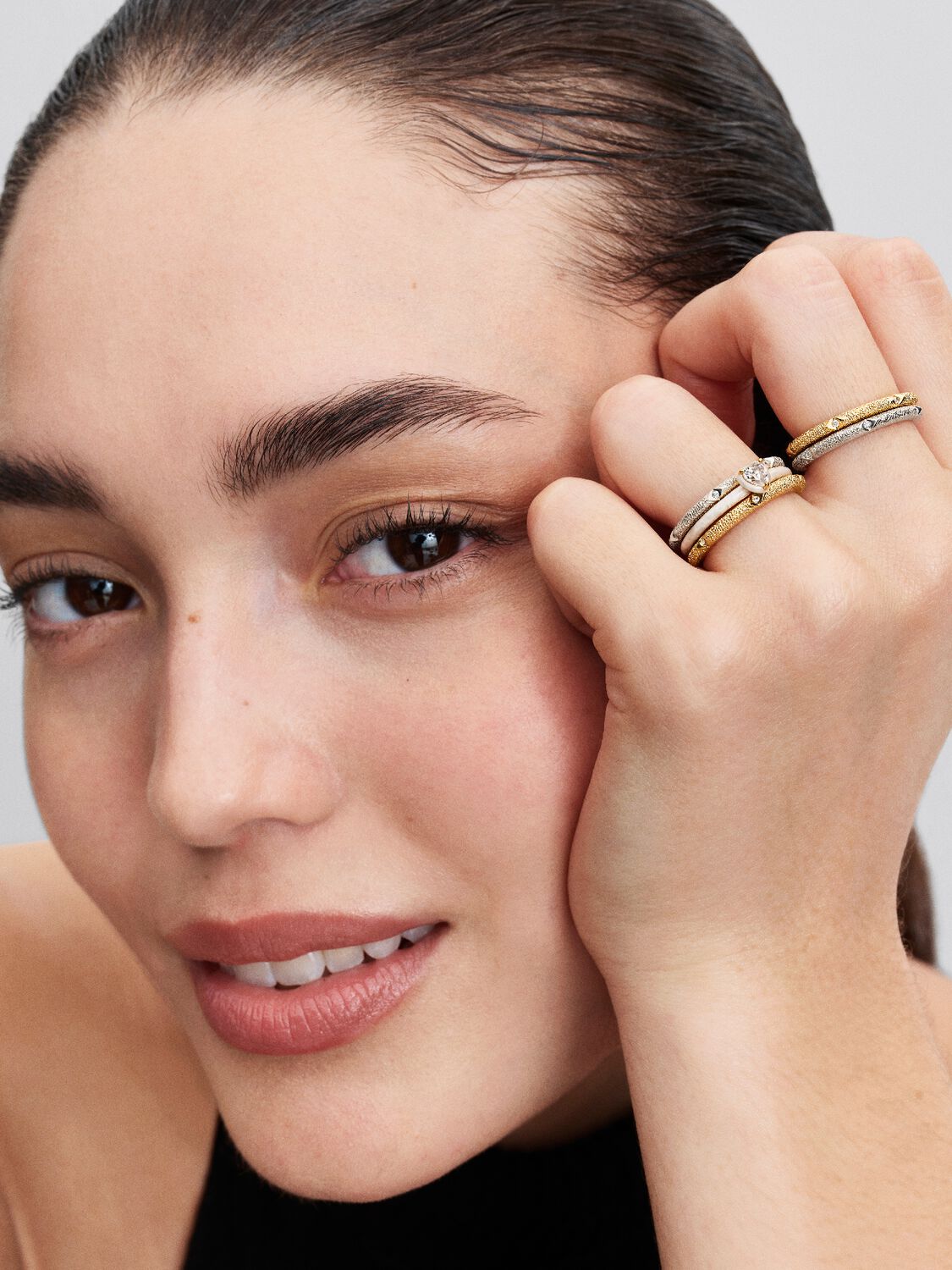 White Chakra Heart Ring