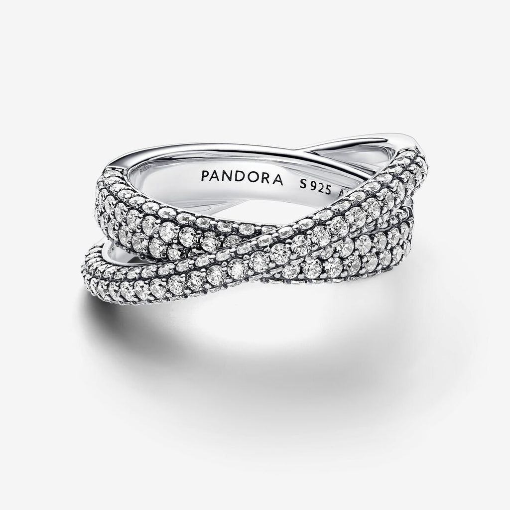 Pandora Timeless Pavé Crossover Dual Band Ring