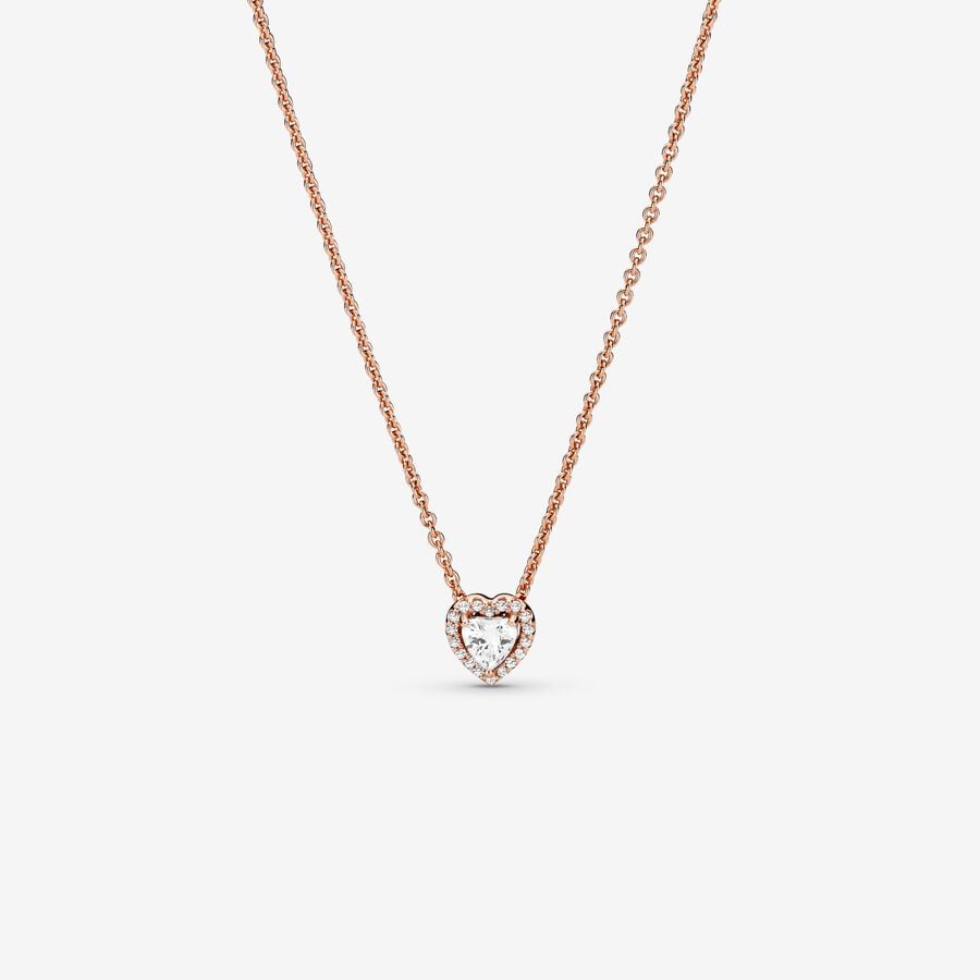 Elevated Heart Necklace & Earrings Set