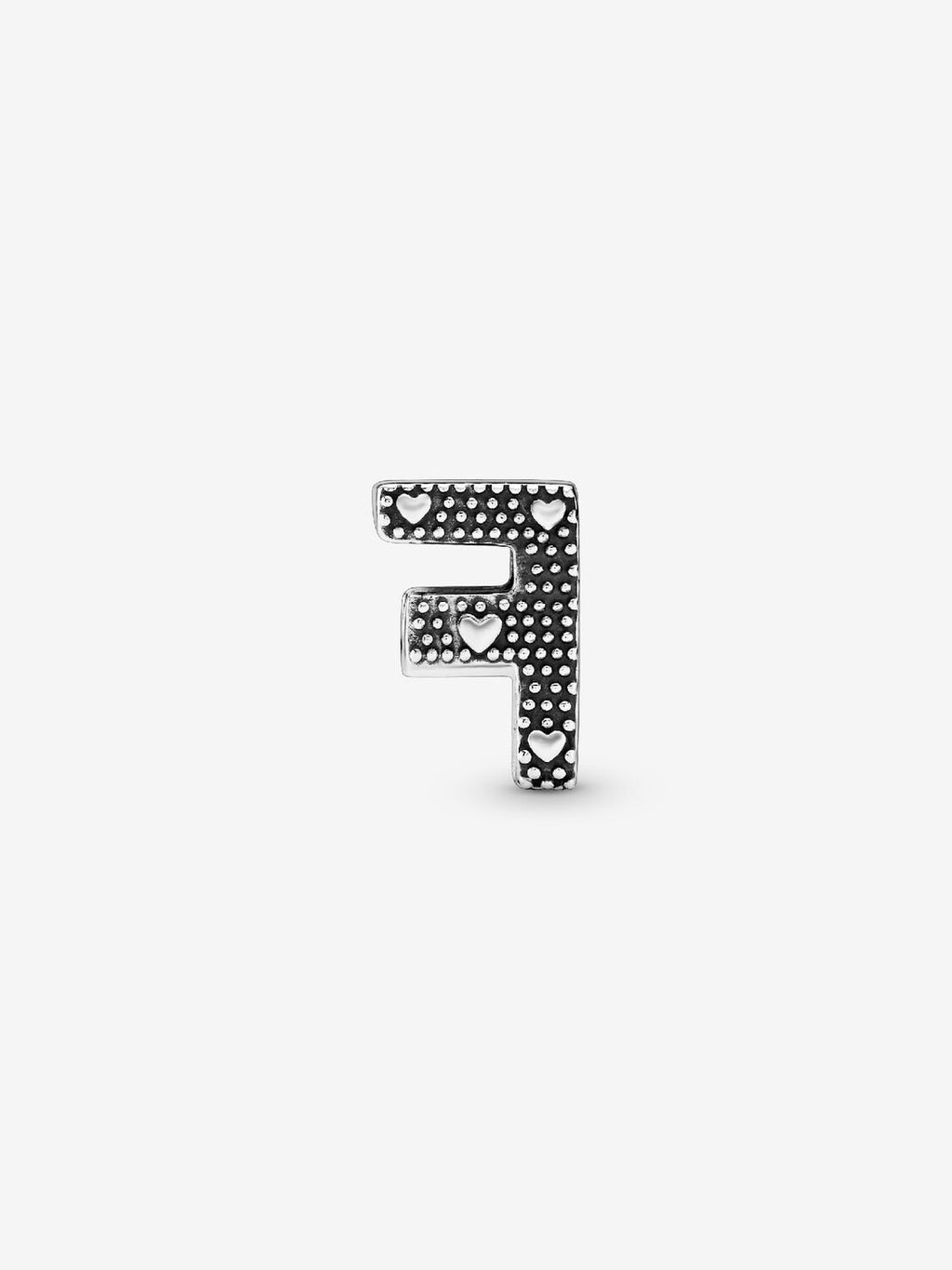 Letter F silver charm