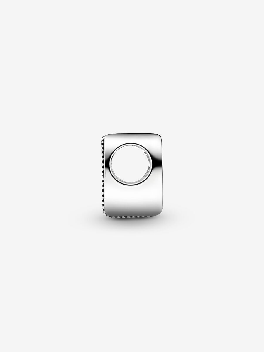Letter F silver charm