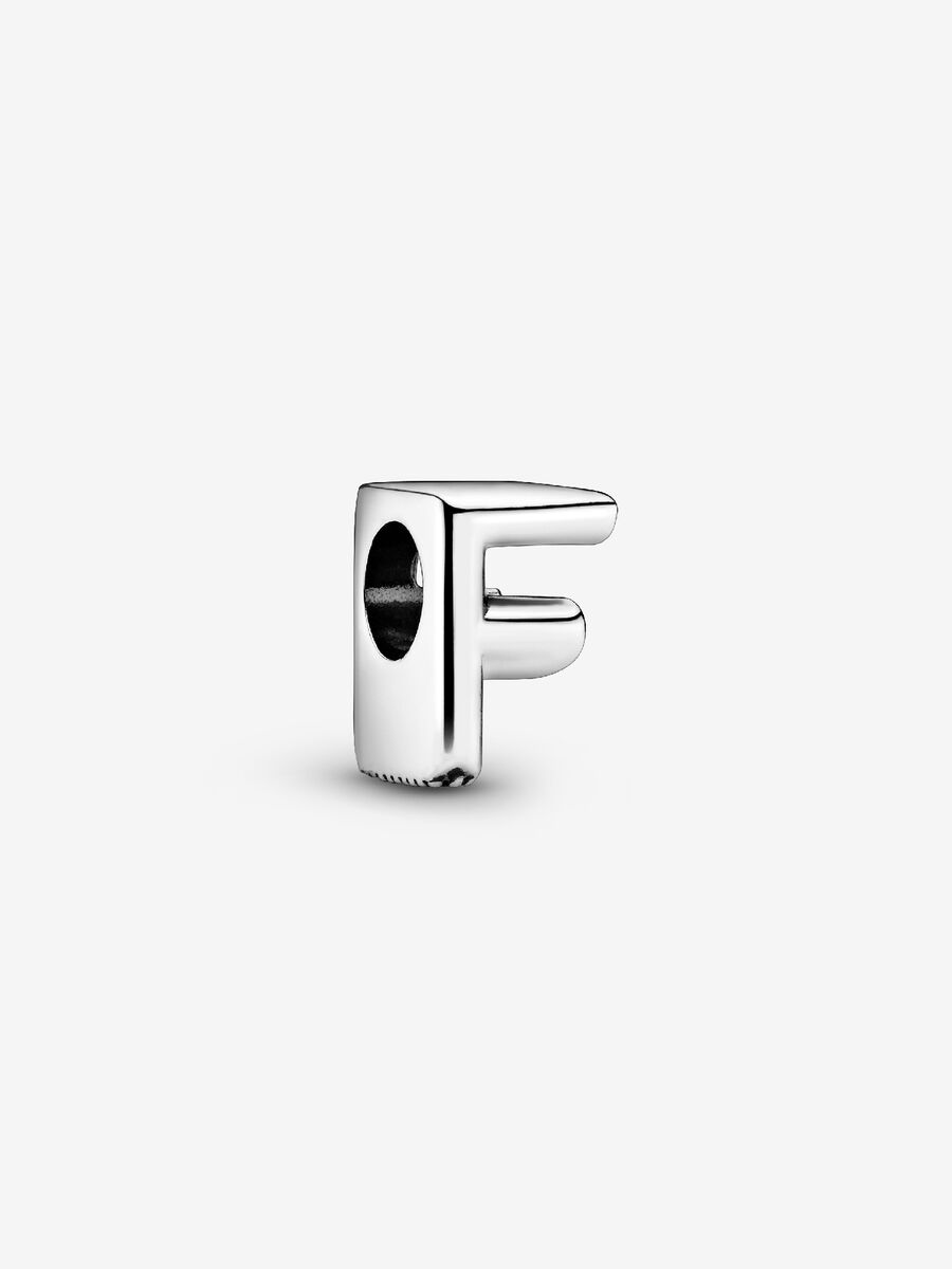 Letter F silver charm