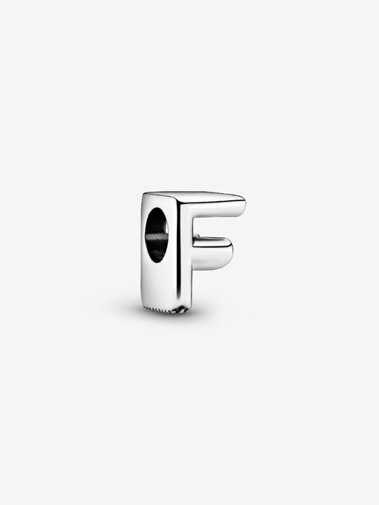 Letter F silver charm