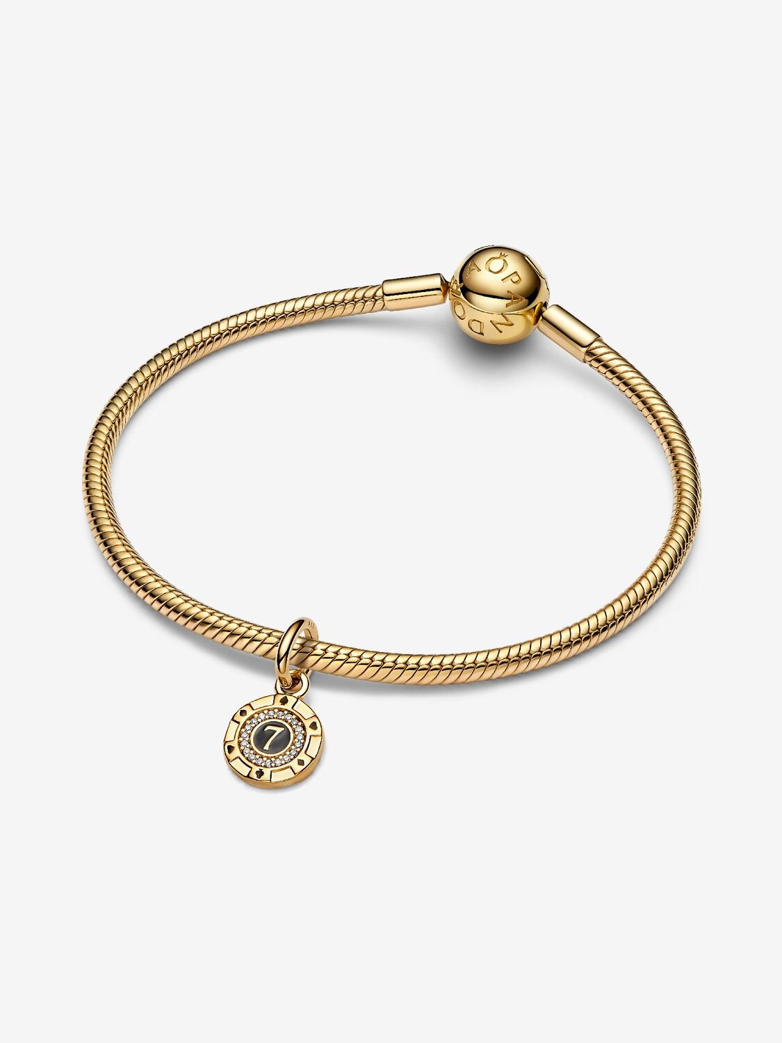 Lucky Chip Dangle Charm 14k gold plating 763920C01 - Pandora West Africa Charms   