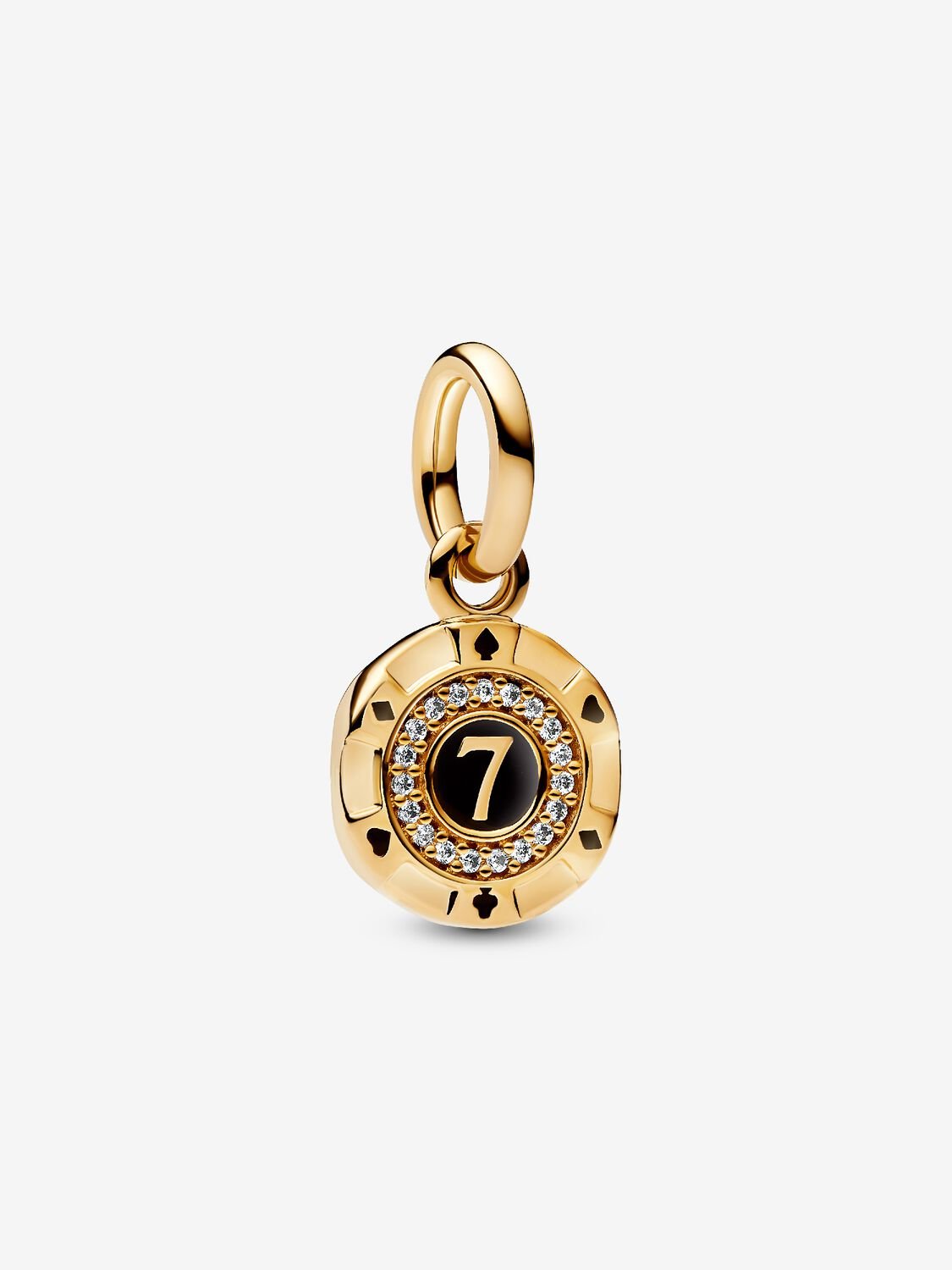 Lucky Chip Dangle Charm 14k gold plating 763920C01 - Pandora West Africa Charms   