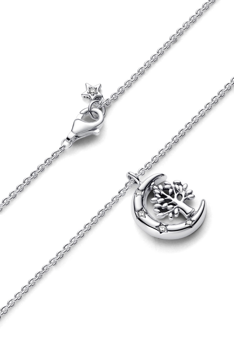 Pandora Moon & Spinning Tree of Life Pendant Necklace