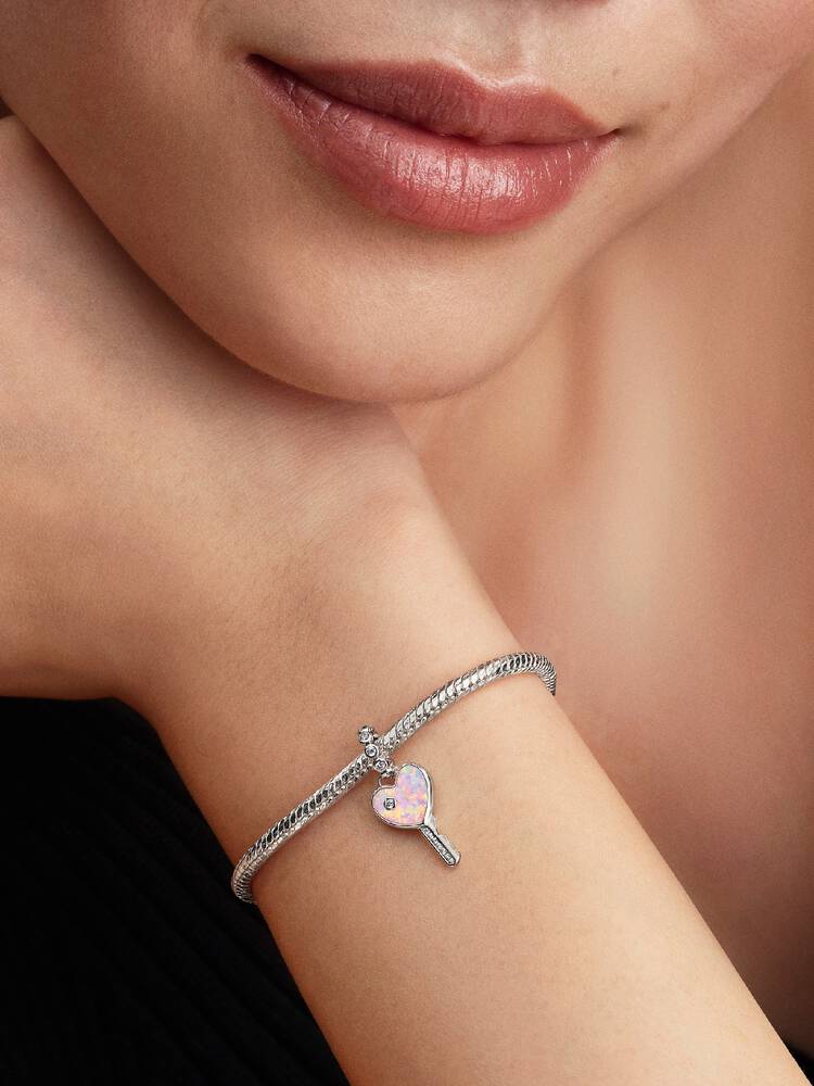 Opalescent Heart Key Dangle Charm - Pandora West Africa CHARMS   