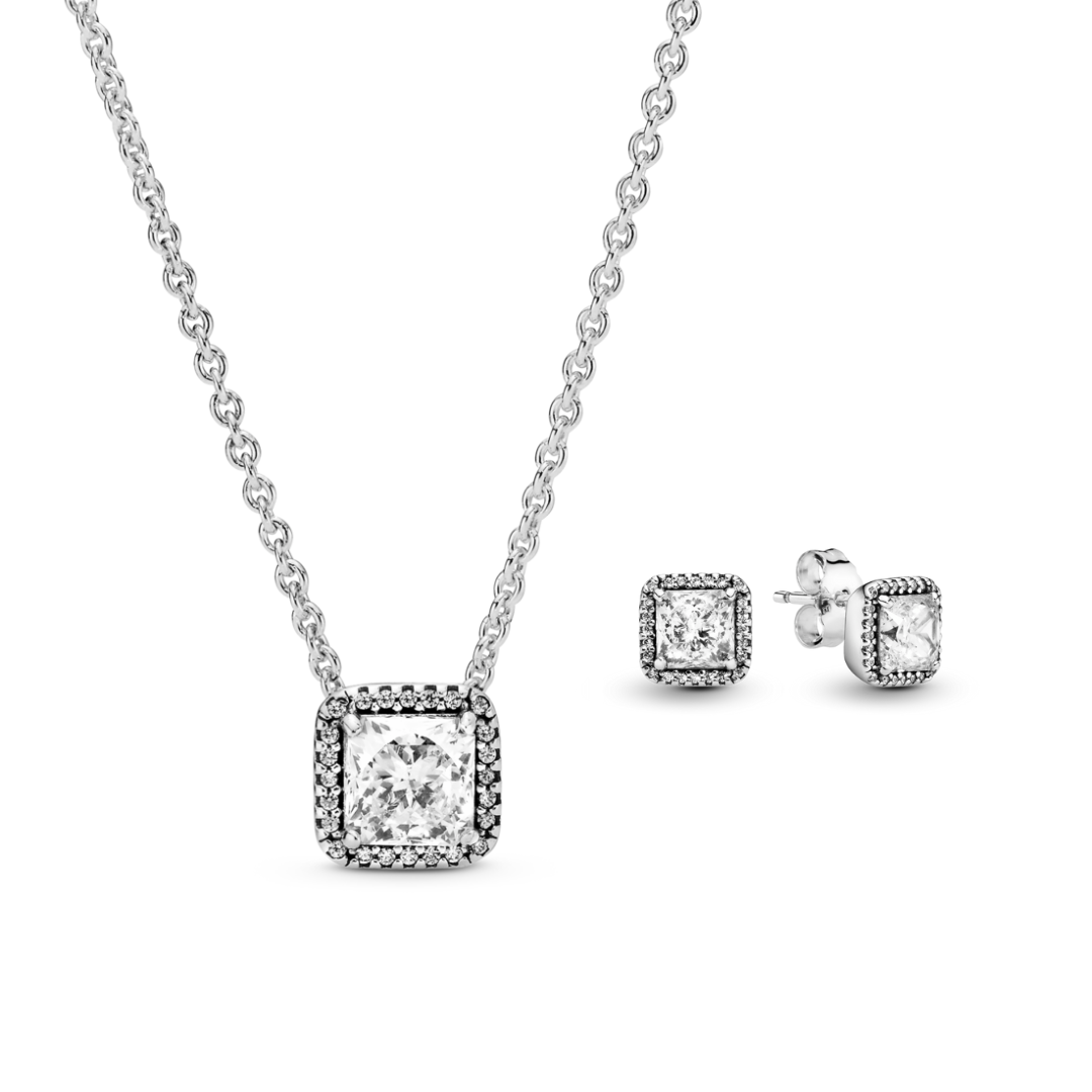 Pandora Square Sparkle Halo  Set - Pandora West Africa    