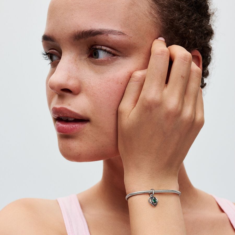 May Royal Green Eternity Circle Dangle Charm