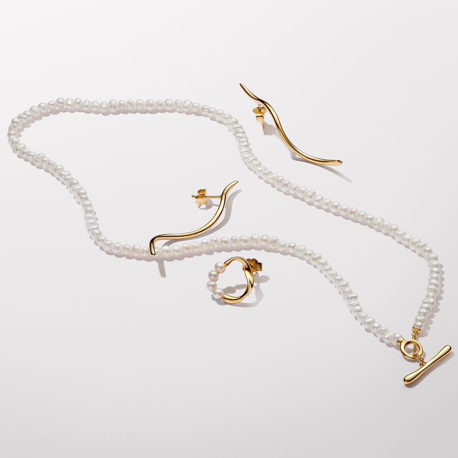 Organically Shaped Wire Stud Earrings