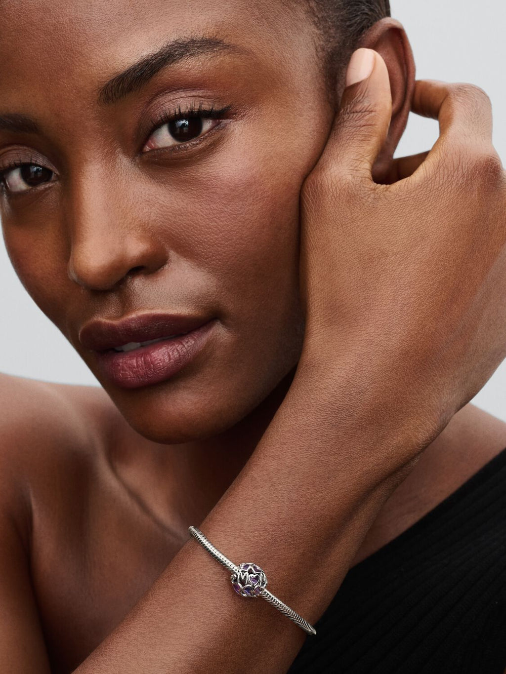 Mum heart silver charm