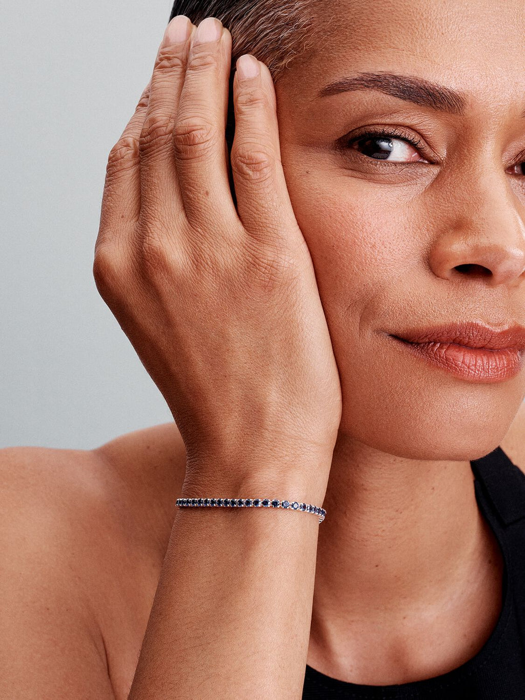 Sparkling Blue Tennis Bracelet