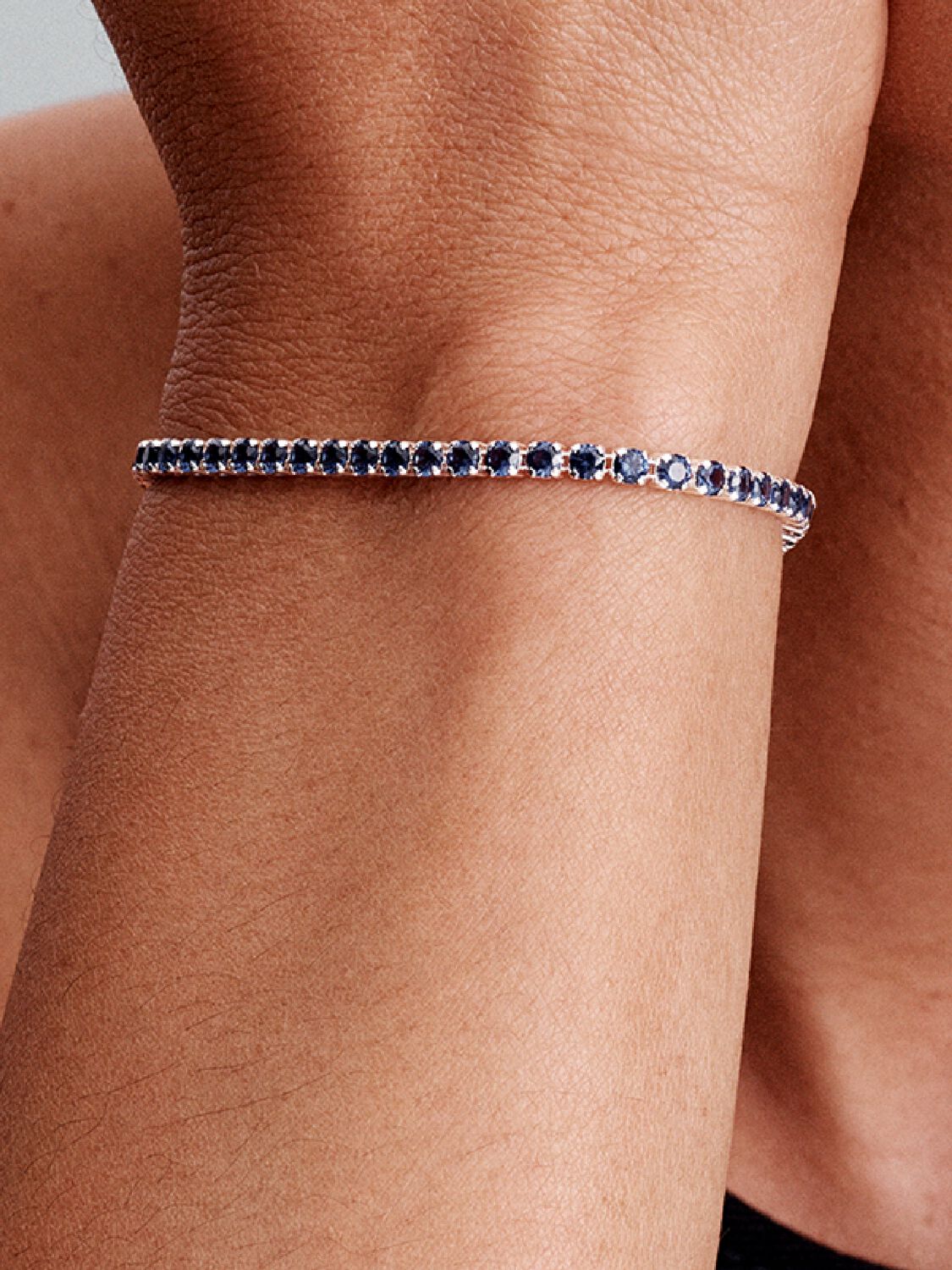 Sparkling Blue Tennis Bracelet