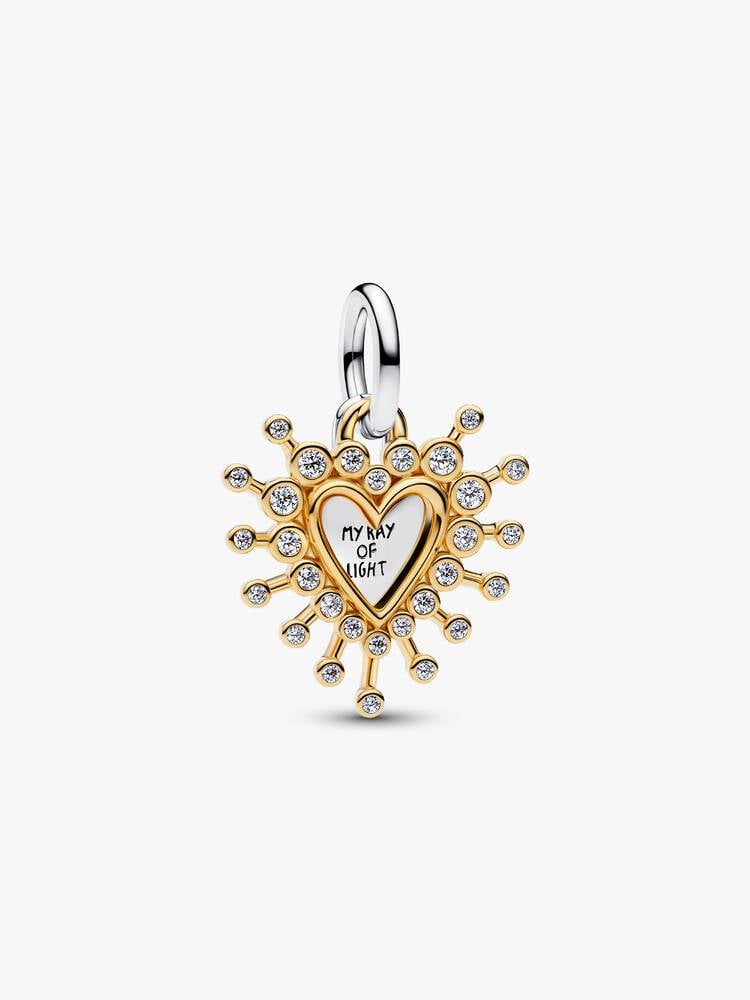 Radiant Heart Double Dangle Charm - Pandora West Africa CHARMS   